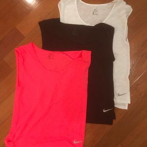 Lot, 3 Nike Sheer Breathable Running Tanks XSMALL